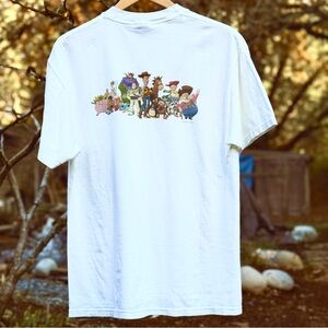 VINTAGE 1999 DISNEY PIXAR TOY STORY 2 Cast Member Movie Promo T Shirt L